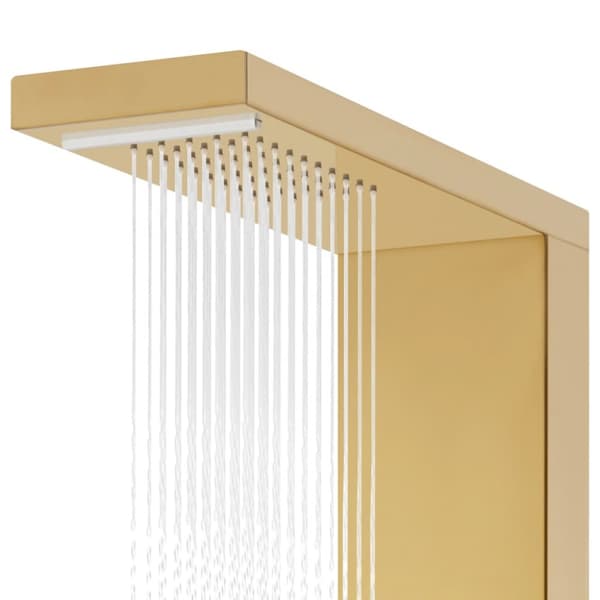 Brusepanelsystem rustfrit stål 201 guldfarvet - Brusepanelsystem - Brusepanelsystemer - Home & Living