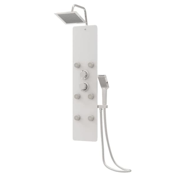 Brusepanel 25x47,5x130 cm glas hvid - Brusepanel - Brusepaneler - Home & Living