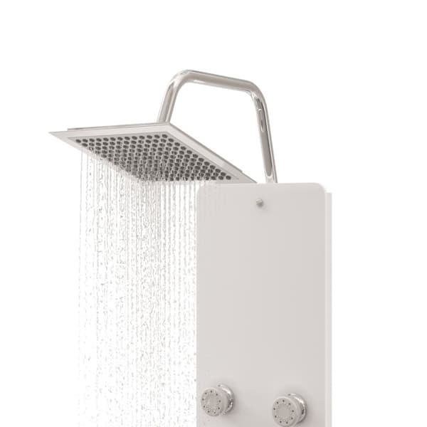 Brusepanel 25x47,5x130 cm glas hvid - Brusepanel - Brusepaneler - Home & Living