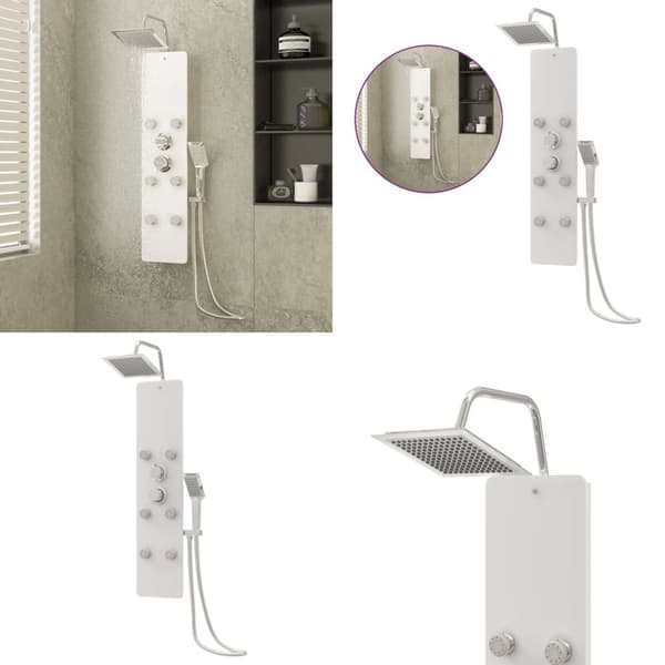 Brusepanel 25x47,5x130 cm glas hvid - Brusepanel - Brusepaneler - Home & Living