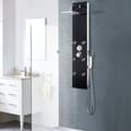 Miniatyrbild 1 av 2: Duschpanel glas 25x44,6x130 cm svart