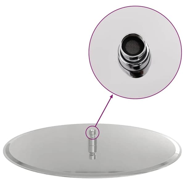 vidaXL regnbrusehoved 50 cm rund rustfrit stål 304