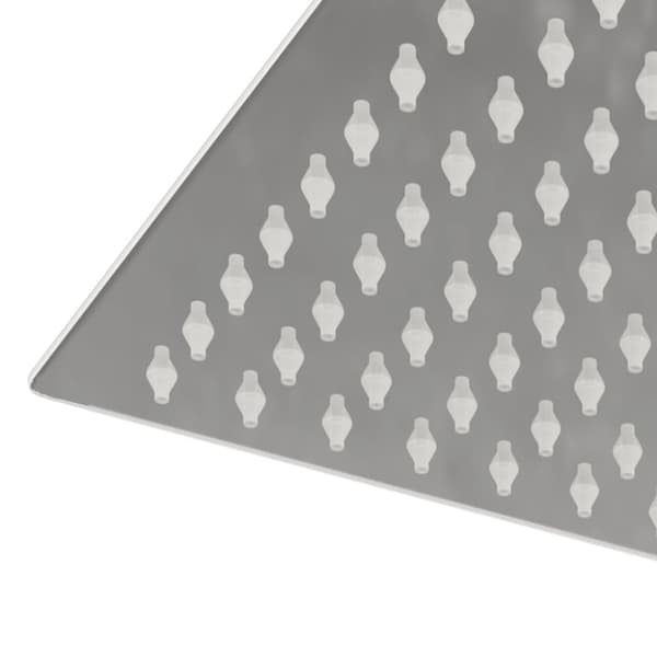 vidaXL regnbrusehoved 20x20 cm firkantet rustfrit stål 304