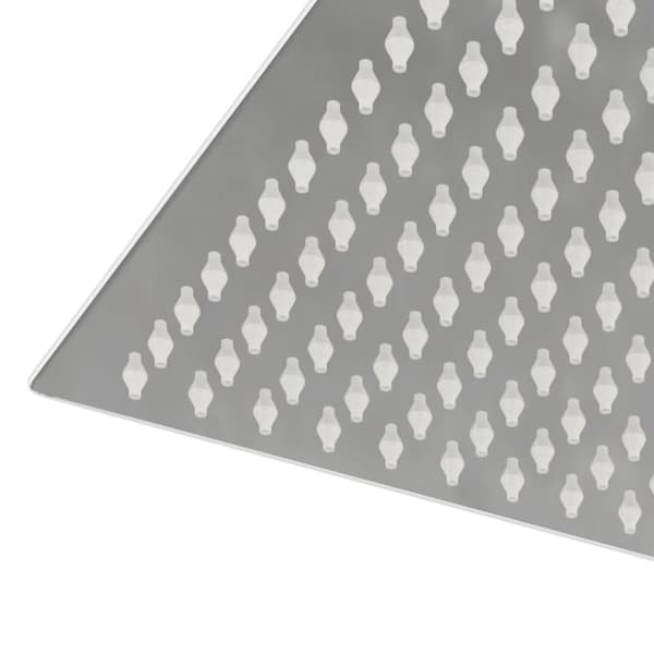 vidaXL Regndusjhode rustfritt stål 304 25x25 cm firkantet