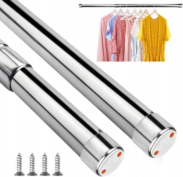 Teleskopisk duschdraperistång i metall 51-100 cm + gratis
