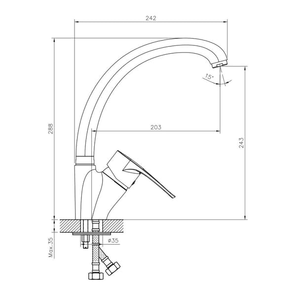 Kitchen Faucet DECOROOM DR70021
