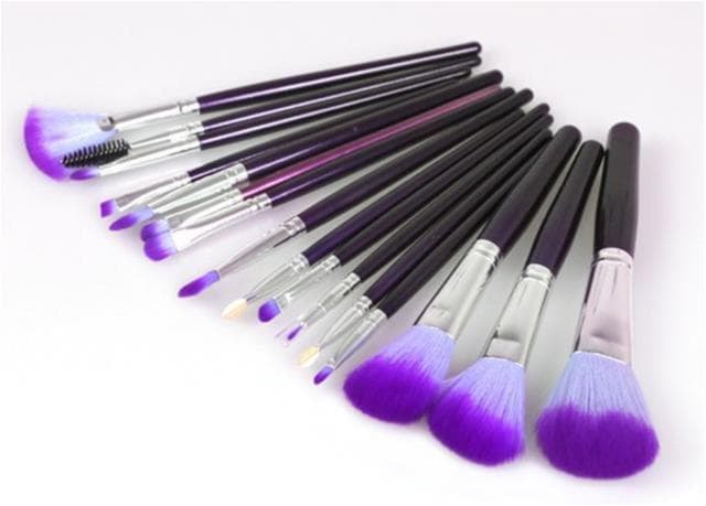 Makeup brush set 16 st olika make up penslar i fin mjuk väska