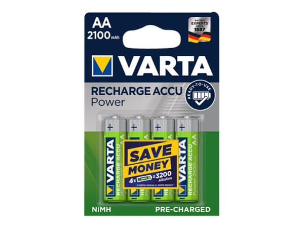 Varta - Batteri 4 x AA / HR6 - NiMH - (ladbare) - 2100 mAh