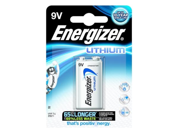 Energizer Ultimate Lithium - Batteri 9V - Li