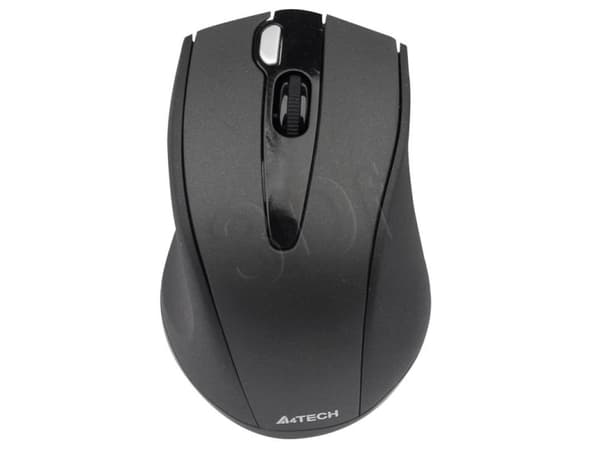 A4Tech V-Track G9-500F - Mus - 4 knappar - trådlös - 2.4 GHz - trådlös USB-mottagare - svart