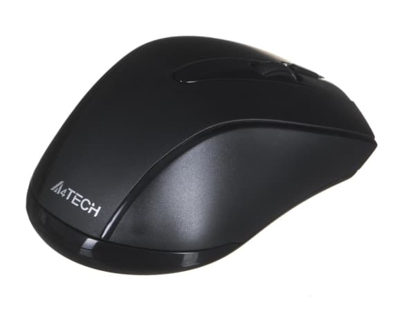 A4Tech V-Track G9-500F - Mus - 4 knappar - trådlös - 2.4 GHz - trådlös USB-mottagare - svart