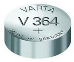 Varta -V364, Kertakäyttöinen akku, SR60, Hopea-oksidi (S), 1,55 V, 1 kpl, 20 mAh