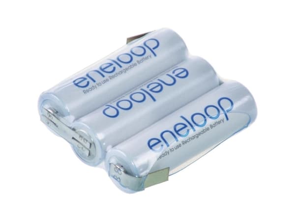 Panasonic eneloop Reihe F1x3 Batteripakke Celletal: 3 Batteristørrelse: R6 (AA) Z-loddefane NiMH 3.6 V 1900 mAh