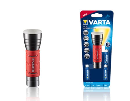 Varta 17627101421 Musta, Punainen Käsikokoinen taskulamppu LED