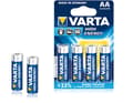 Pikkukuva 3 / 5: Varta High Energy AA, Kertakäyttöinen akku, AA, Alkali, 1,5 V, 4 kpl, Sininen, Hopea