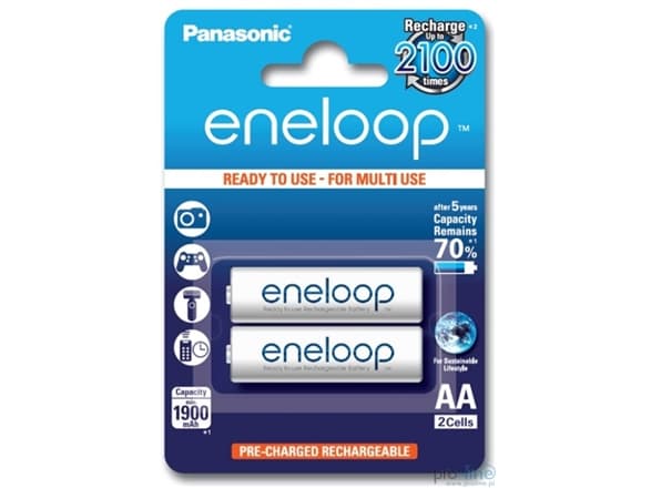 Panasonic eneloop BK-3MCCE - Batteri 2 x AA type - NiMH - (oppladbart) - 1900 mAh