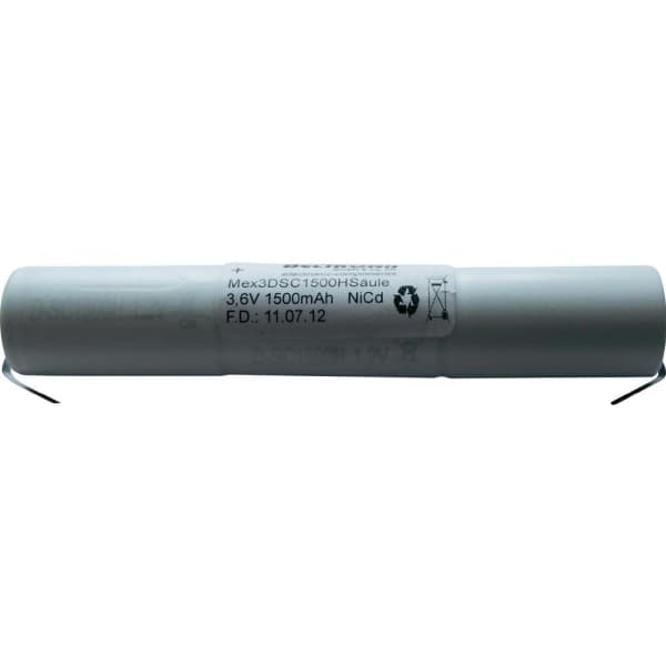 Beltrona 3DSC1500HSCLG Nødlampebatteri U-loddefane 3.6 V 1500 mAh