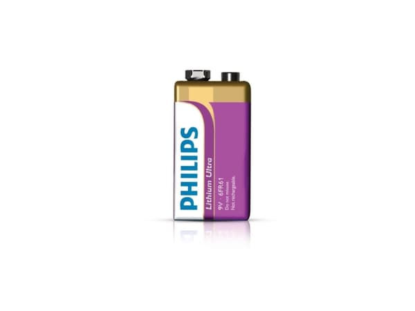 Philips Lithium Ultra Batteri 6FR61LB1A/10