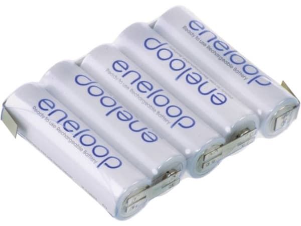 Panasonic eneloop F1x5 Akkupack Batteripack 5x R6 (AA) Z-loddefane NiMH 6 V 1900 mAh