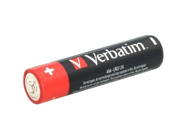 Verbatim AAA, Kertakäyttöinen akku, AAA, Alkali, 1,5 V, Premium, Musta, Punainen