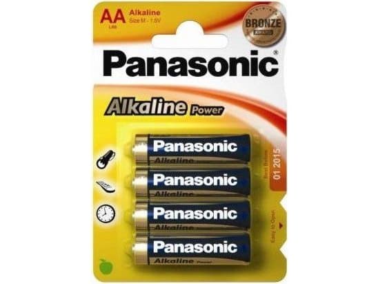 Panasonic 1x4 LR6APB, Engangsbatteri, Alkalinsk, 1,5 V, Blå, Gull, 14,5 mm, 14,5 mm