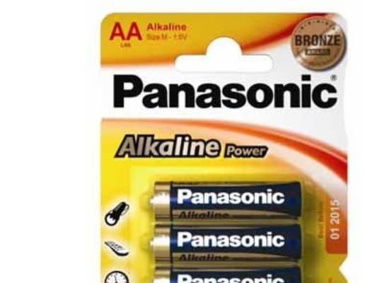 Panasonic 1x4 LR6APB, Engangsbatteri, Alkalinsk, 1,5 V, Blå, Gull, 14,5 mm, 14,5 mm