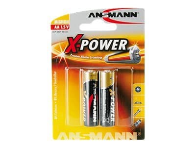 Ansmann Mignon AA, Kertakäyttöinen akku, AA, Alkali, 1,5 V, 2 kpl, Musta