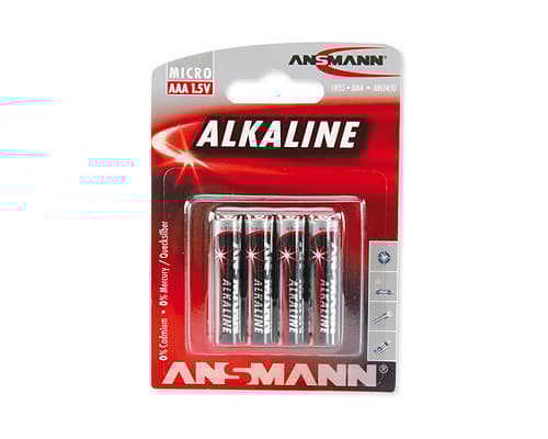 Ansmann 5015553, Kertakäyttöinen akku, Alkali, 1,5 V, 4 kpl, Monivärinen, 10,5 mm