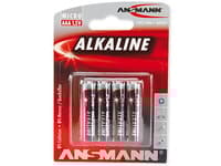 Ansmann 5015553, Kertakäyttöinen akku, Alkali, 1,5 V, 4 kpl, Monivärinen, 10,5 mm