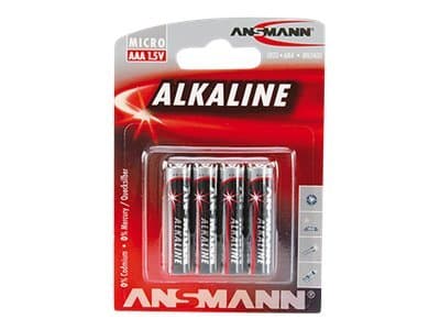 Ansmann 5015553, Kertakäyttöinen akku, Alkali, 1,5 V, 4 kpl, Monivärinen, 10,5 mm