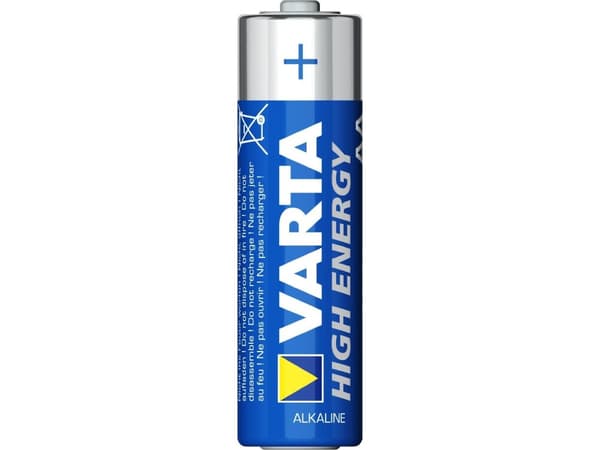 Varta 04906121418, Engangsbatteri, AA, Alkalinsk, 1,5 V, 8 stykker, Blå, Grå