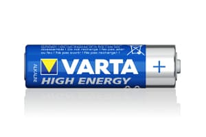 Varta 04906121418, Engangsbatteri, AA, Alkalinsk, 1,5 V, 8 stykker, Blå, Grå