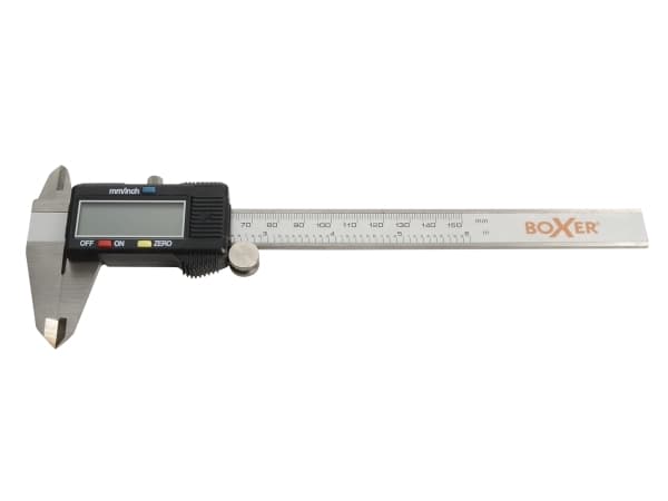 Boxer® digitaalinen laskutikku LCD-näytöllä 0 - 150 mm ruostumatonta terästä