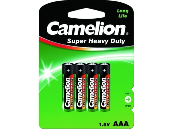 Camelion R03P-BP4G, Kertakäyttöinen akku, AAA, Sinkki, 1,5 V, 4 kpl, 550 mAh