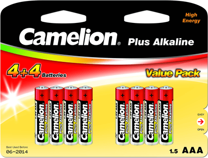 Camelion AAA/LR03, Plus Alkaline, 8 stk.