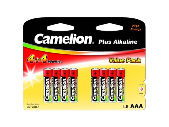 Camelion AAA/LR03, Plus Alkaline, 8 stk.
