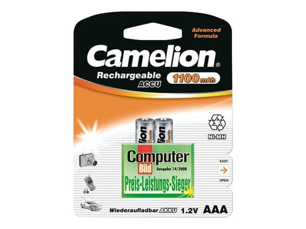 Camelion NH-AAA1100-BP2 - Batteri 2 x AAA - NiMH - (oppladbart) - 1100 mAh