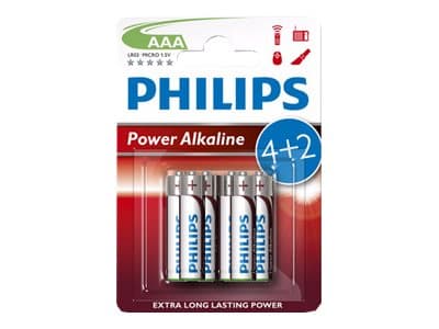 Philips Power Alkaline LR03P6BP/10