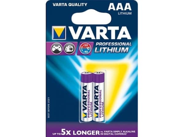 Varta Professional - Batteri 2 x AAA - Li - 1100 mAh