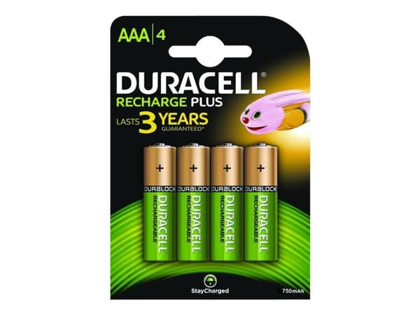 Duracell StayCharged - Batteri 4 x AAA - NiMH - (ladbare) - 750 mAh