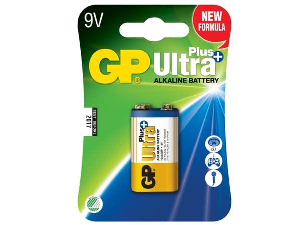 GP Batteries Ultra Plus Alkaline 1604AUP, Engangsbatteri, 9V, Alkalinsk, 9 V, 1 stykker, 7 år