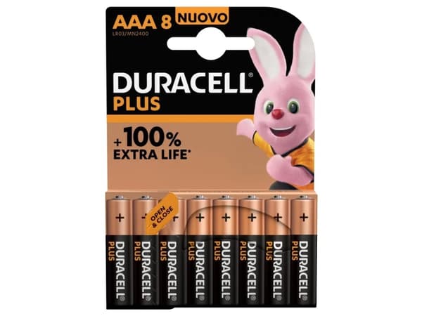 Duracell batteries - AAA - 1,5V - Plus Power -  8-Pack