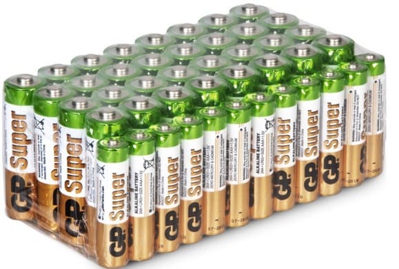 GP Batteries Super Alkaline 32x AA +12x AAA, Engangsbatteri, AA, Alkalinsk, 1,5 V, 44 stykker, Gull, Grønn, Hvit