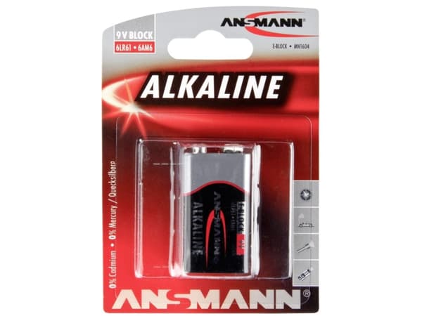 ANSMANN RED LINE - Batteri 9V - Alkalisk