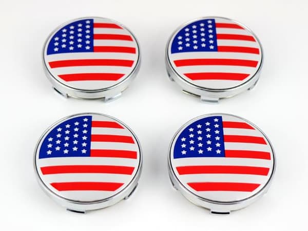 Usa stars/stripes Centrumkåpor till fälgarna 60mm 4-pack styling