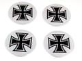 Miniatyrbild 1 av 2: Malteserkors hjulnav emblem till fälgar o centrumkåpor 4-pack styling