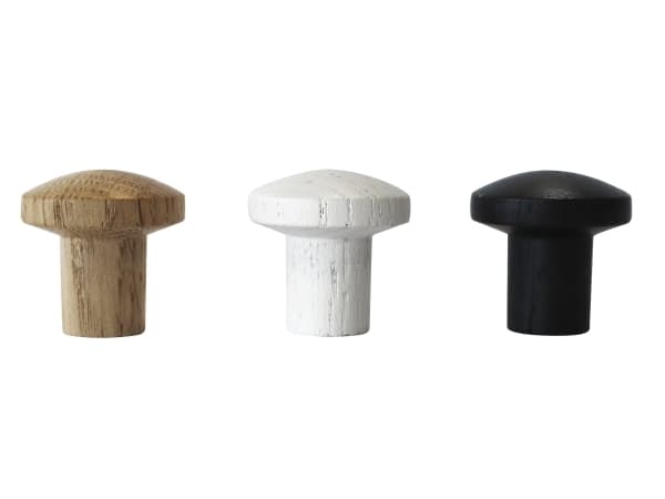 Home>it® træknop Ø25 mm egetræ Hvid 2-pak
