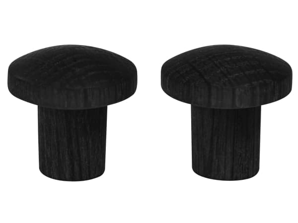 Home>it® træknop Ø25 mm egetræ sort 2-pak