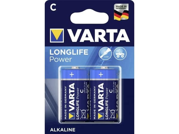 Varta High Energy - Batteri 2 x C - Alkalisk - 7800 mAh