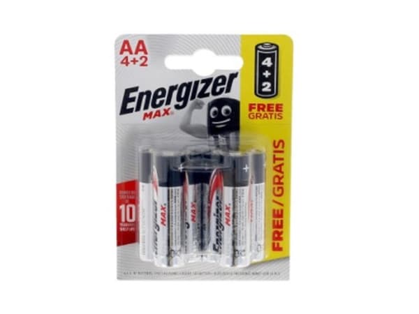 Energizer Max 4+2 AA-batteri Alkali-mangan 1.5 V 6 stk